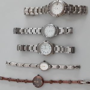 Estate watch lot Cache, Peugeot, pierre cardin. Timex, Allude